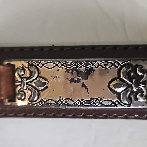 Brighton  Vintage Leather Belt sz S Brown  with Silvertone  hardwear Pre-owned - Picture 8 of 11
